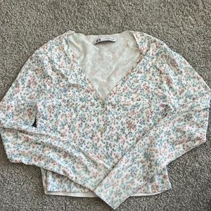 Zara floral cardigan